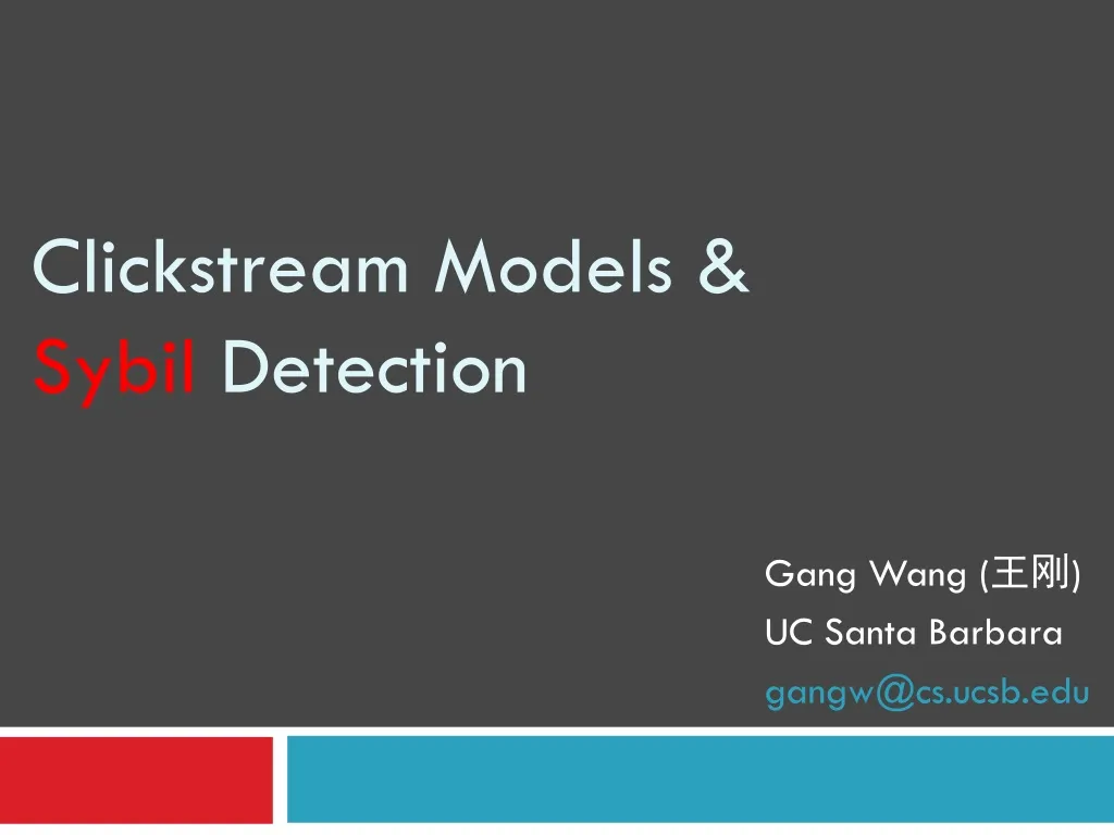 clickstream models sybil detection