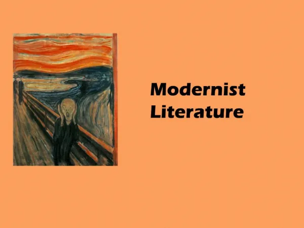 Modernist Literature