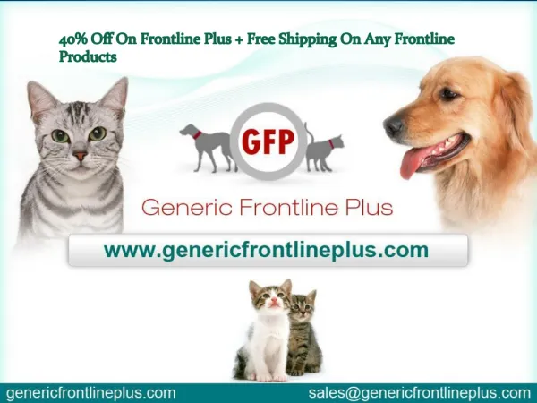 40% Off On Frontline Plus + Free Shipping On Any Frontline P