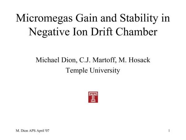 Micromegas Gain and Stability in Negative Ion Drift Chamber