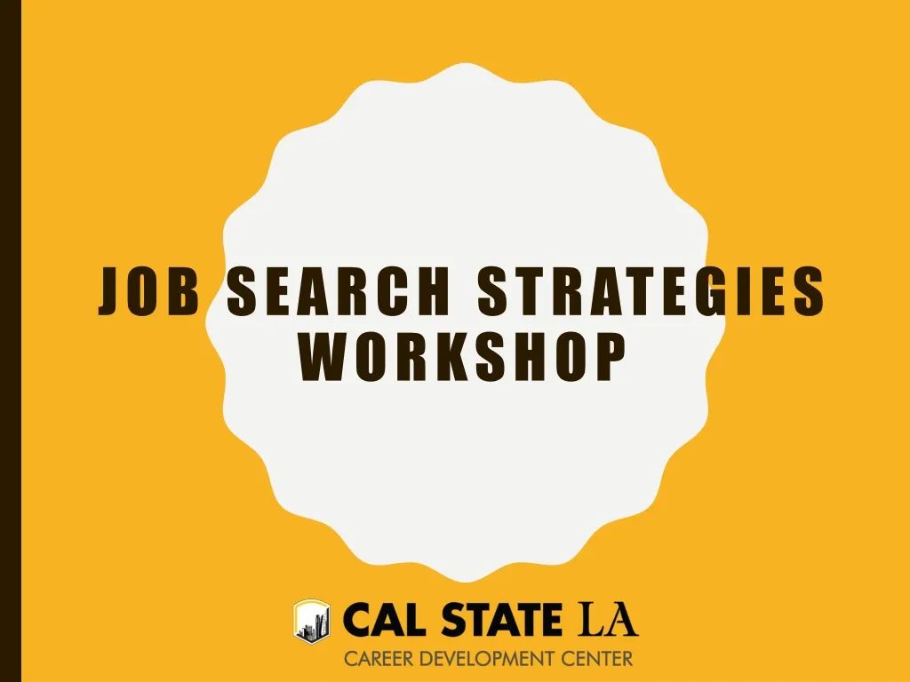 job search strategies workshop