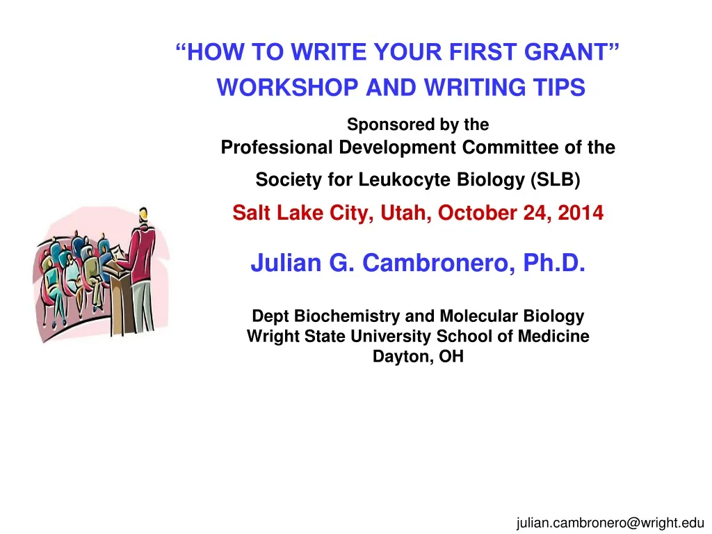 how to write your first grant workshop and writing tips