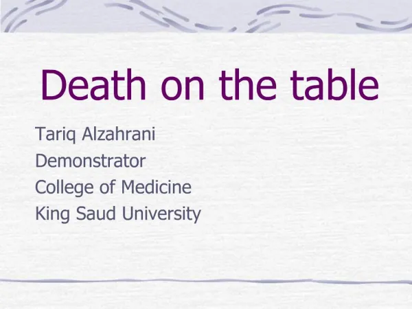 Death on the table