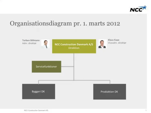 Organisationsdiagram pr. 1. marts 2012
