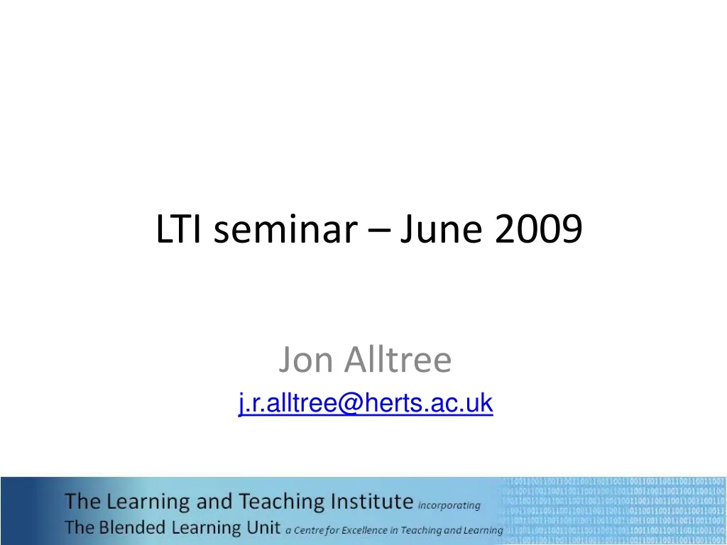 lti seminar june 2009