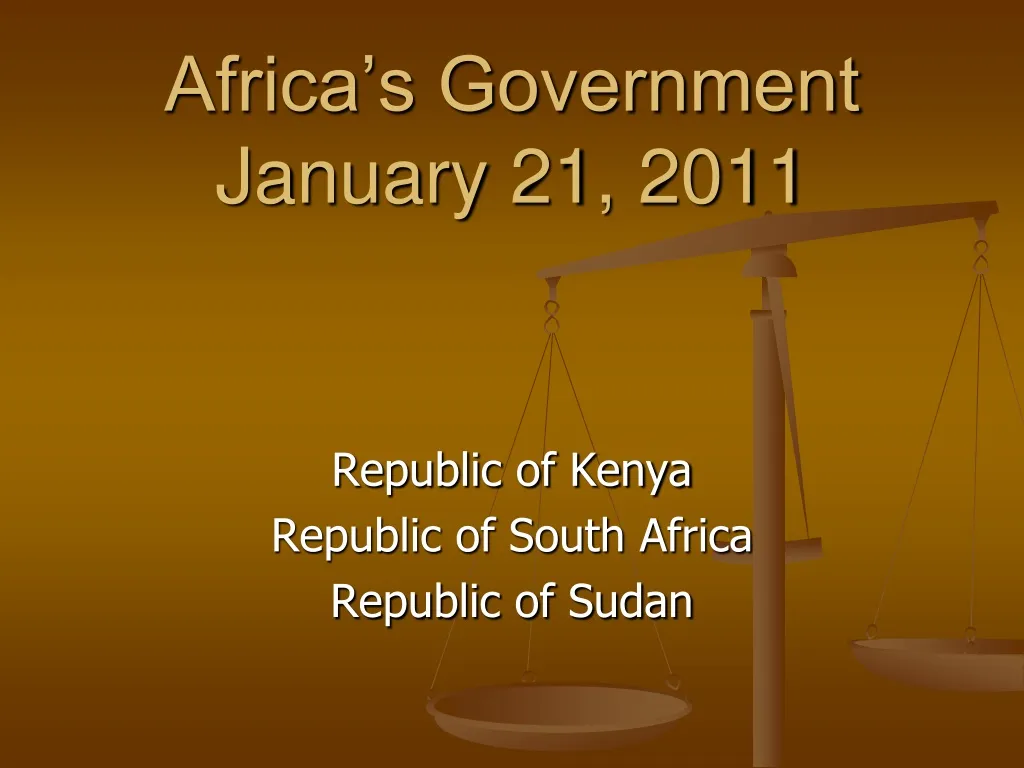africa s government january 21 2011