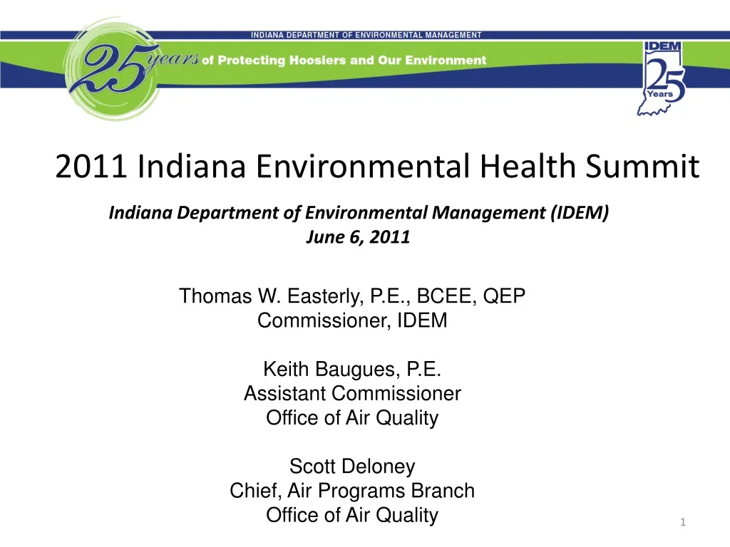 2011 indiana environmental health summit