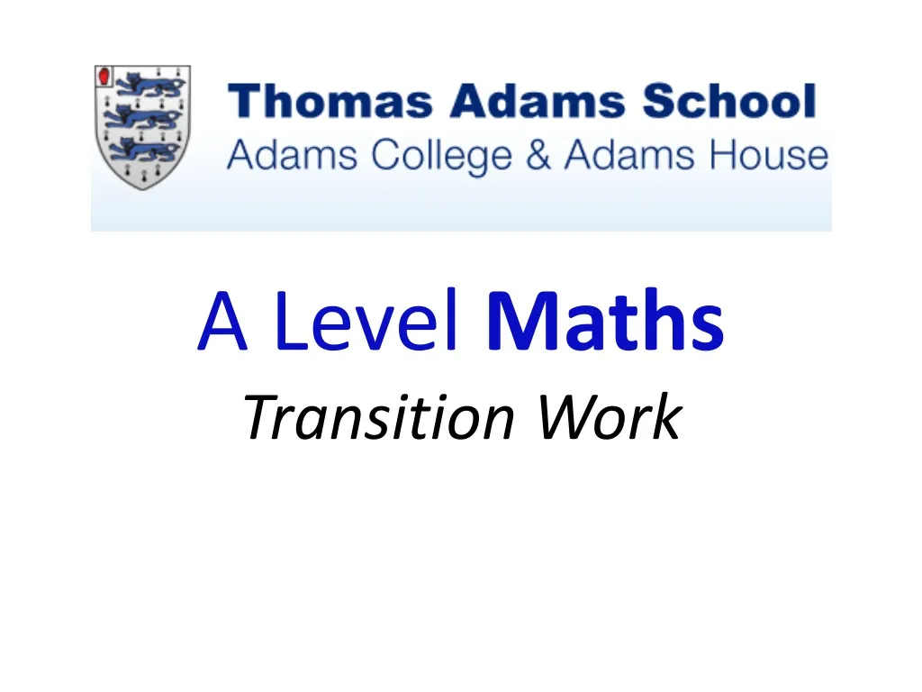 a level maths transition work