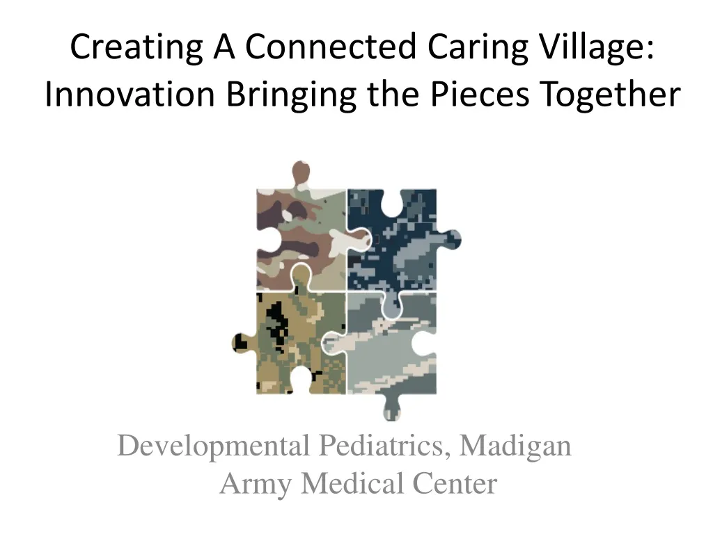 creating a connected caring village innovation bringing the pieces together