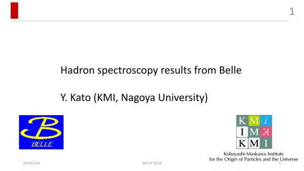 Hadron spectroscopy results from Belle Y. Kato (KMI, Nagoya University)