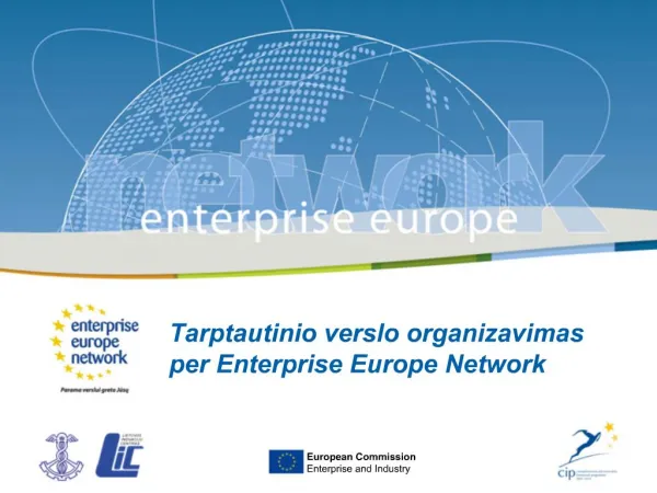 Tarptautinio verslo organizavimas per Enterprise Europe Network