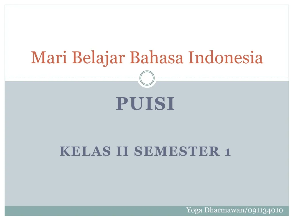 mari belajar bahasa indonesia