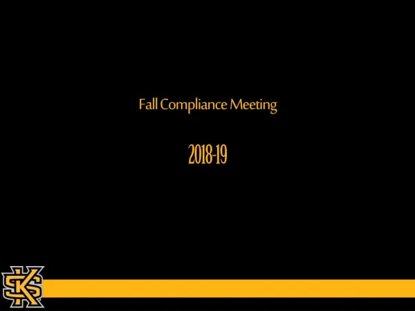 Fall Compliance Meeting