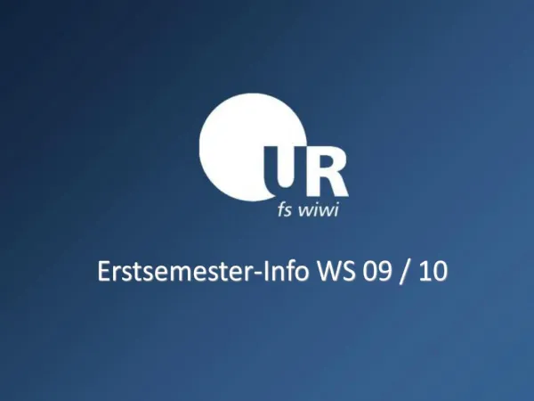 Erstsemester-Info WS 09