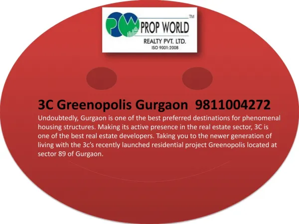 3C Greenopolis Gurgaon