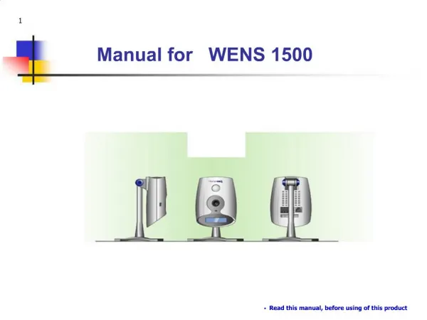 Manual for WENS 1500