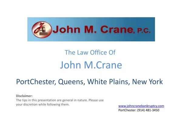 The Law Office of John M. Crane | Practice Areas
