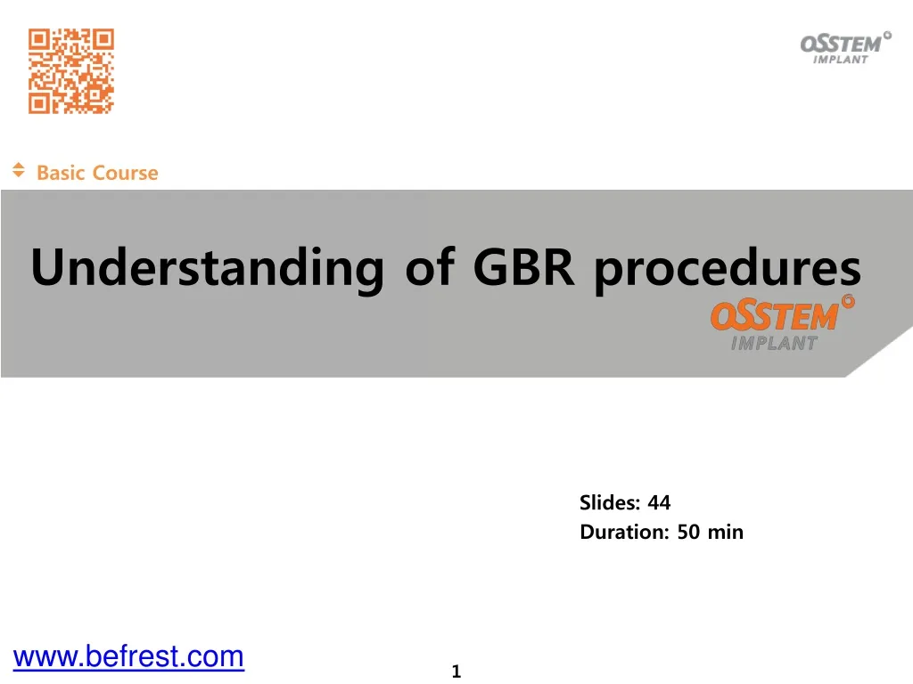 understanding of gbr procedures