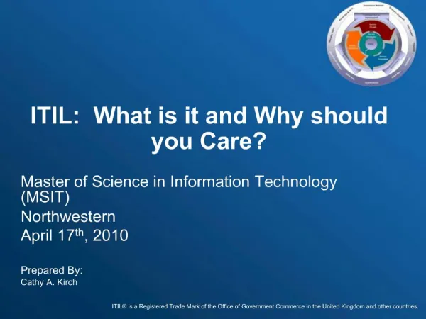 ITIL: What is it and Why should you Care