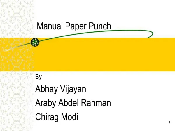 Manual Paper Punch