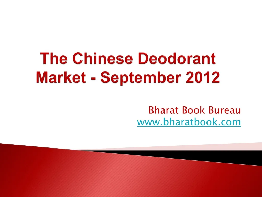 the chinese deodorant market september 2012