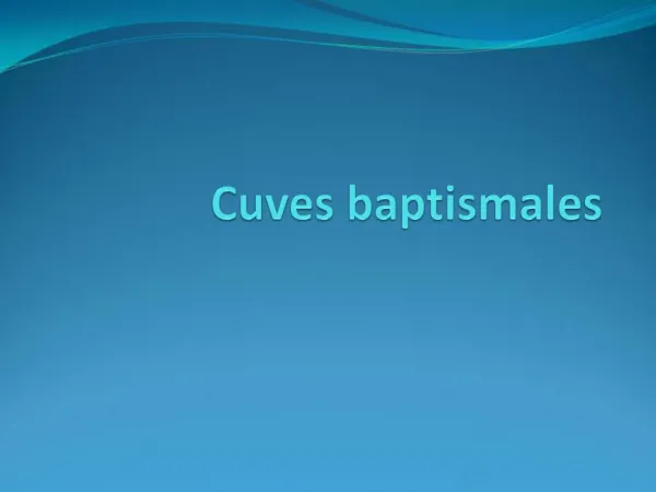 Cuves baptismales
