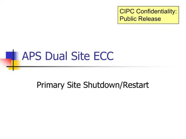 APS Dual Site ECC