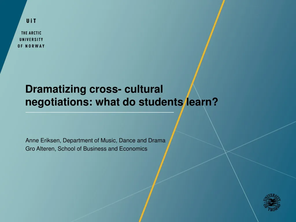 dramatizing cross cultural negotiations what do students learn