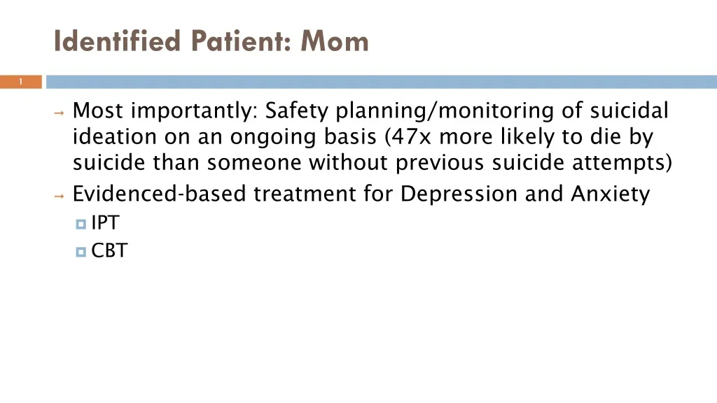 identified patient mom
