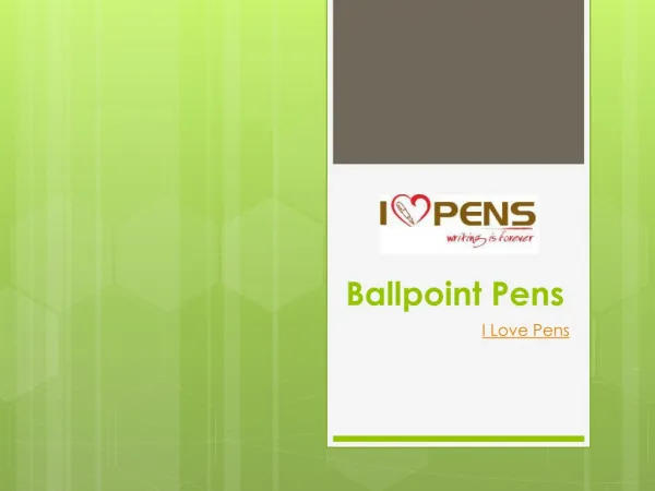 Ballpoint Pens of Different Brands