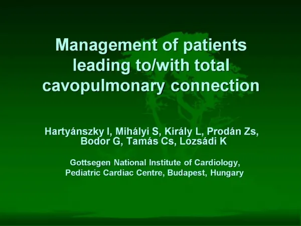 Management of patients leading to