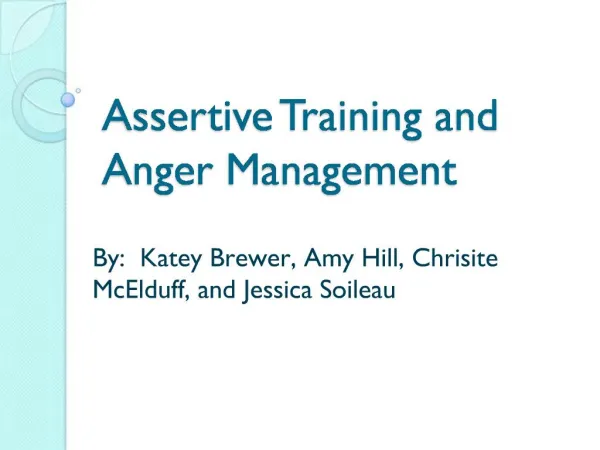 Assertive Training and Anger Management