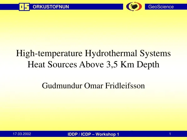 High-temperature Hydrothermal Systems Heat Sources Above 3,5 Km Depth