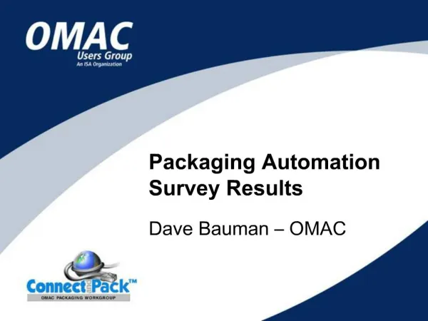 Packaging Automation Survey Results