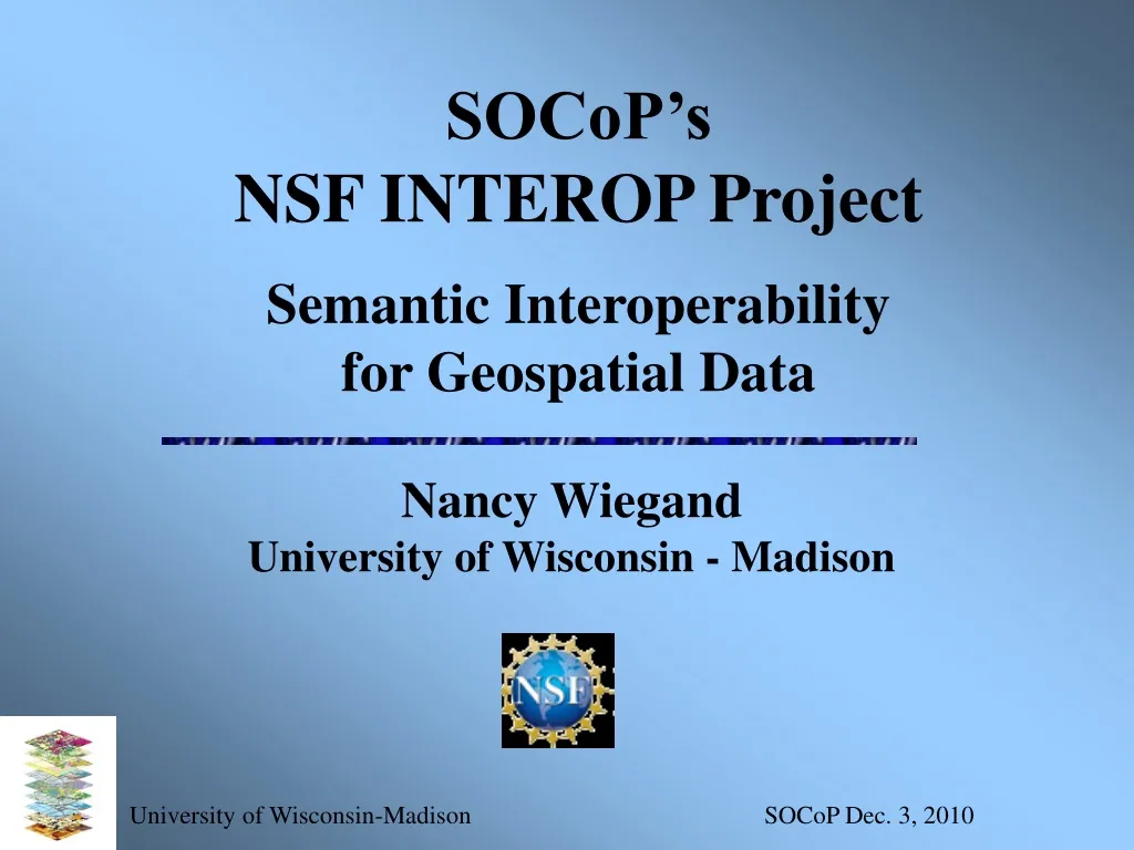 socop s nsf interop project semantic
