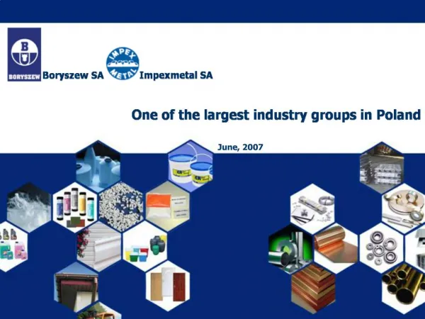 One of the largest industry groups in Poland