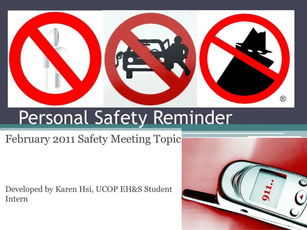 personal safety reminder