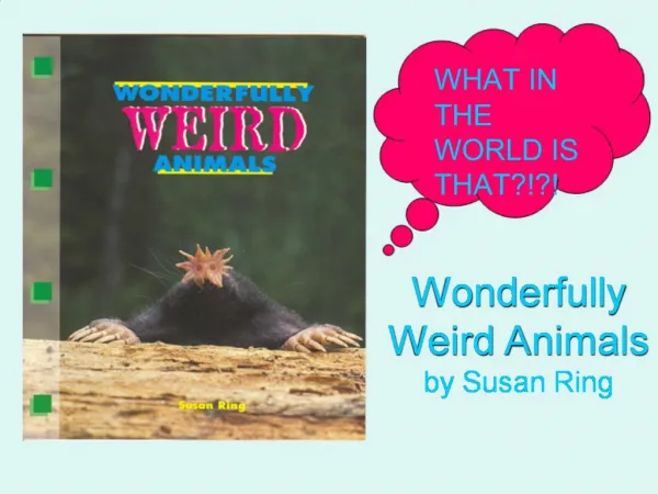 Wonderfully Weird Animals by Susan Ring