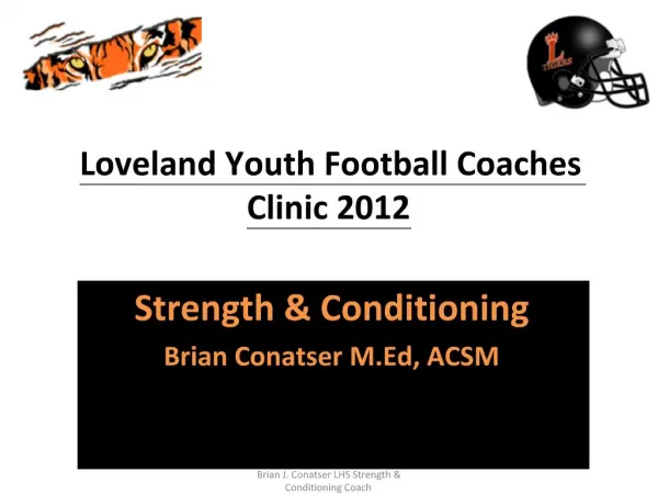 Loveland Youth Football Coaches Clinic 2012