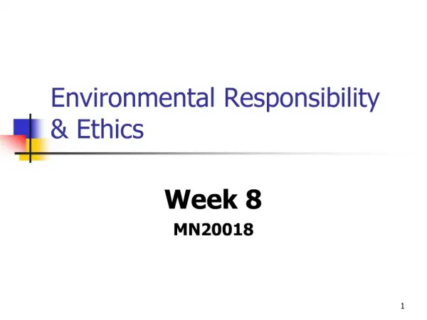 Environmental Responsibility Ethics