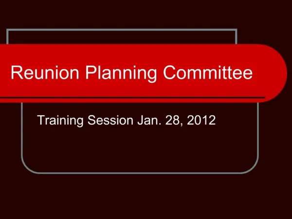 Reunion Planning Committee