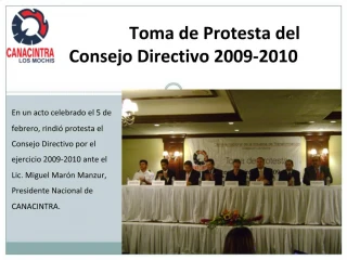 Toma de Protesta del Consejo Directivo 2009-2010 - slide 1
