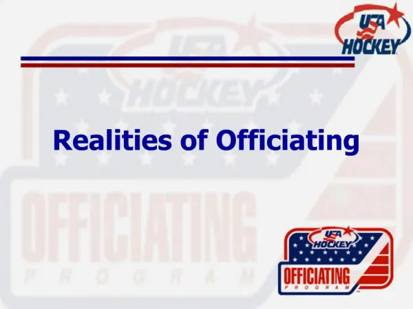 Realities of Officiating