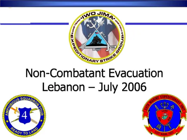 Non-Combatant Evacuation Lebanon July 2006