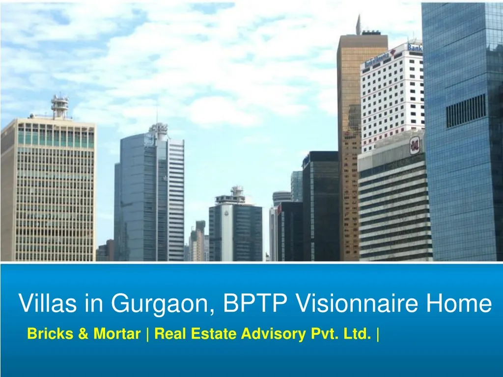 villas in gurgaon bptp visionnaire home