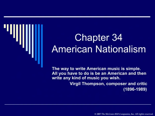 Chapter 34 American Nationalism
