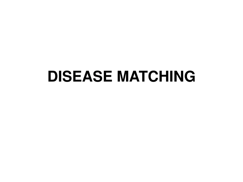disease matching