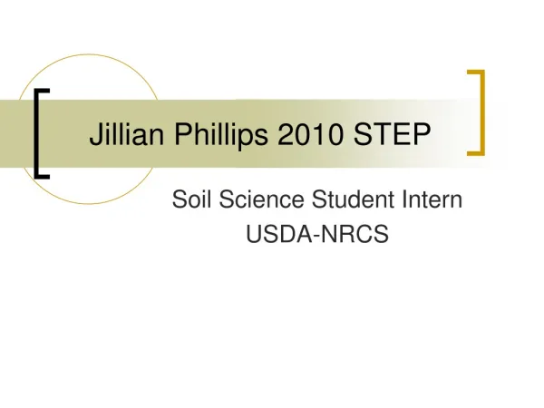 Jillian Phillips 2010 STEP