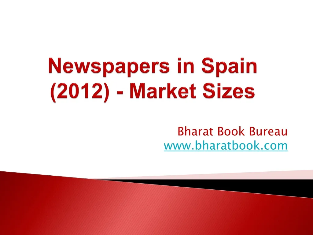 newspapers in spain 2012 market sizes