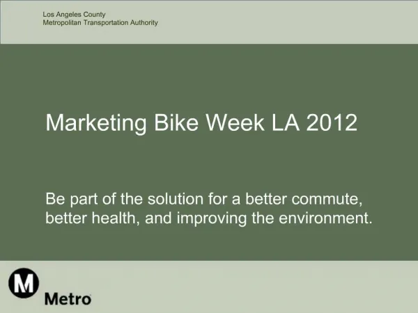 Marketing Bike Week LA 2012
